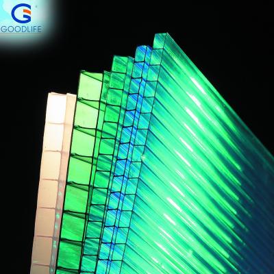 China Strong Quality Warranty Ten Year Twinwall Lexan Polycarbonate Hollow Sheets To Cover for sale