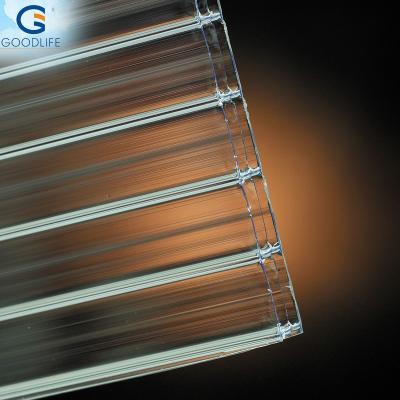 China 16 mm strong triple-wall 3 wall three layers polycarbonate policarbonato PC hollow sheet panel for sale