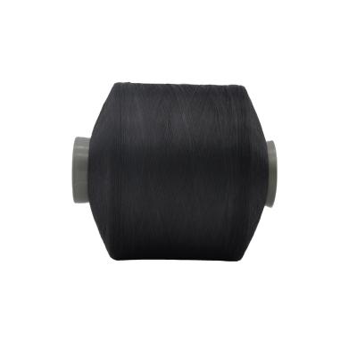 China Sustainable Twist Polyester Yarn DTY 50D / 36F 150TPM Dope Dyed Black SD for sale