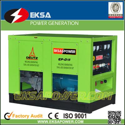 China MAX 500A DEUTZ welder generating set,dual used for domestic power welder in silent type option colour designed for sale