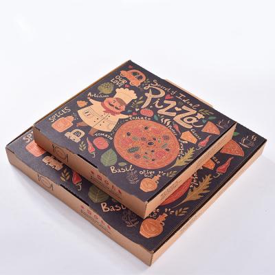 China Recycled Materials Elegant Design Corrugated Large Folding Paper Boxes Paper Food Packaging Recycle Pizza Box for sale