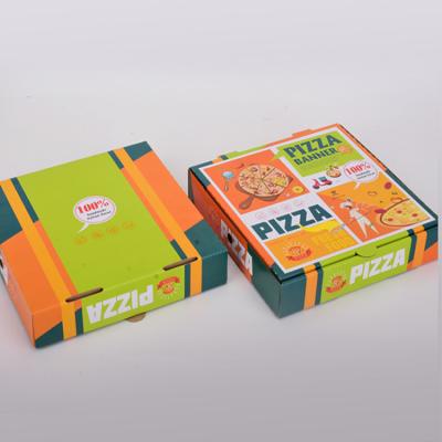 China Material Design Recycled Colored Corrugated Pizza Box Food Package Elegant Printing Wholesale Paper Box for sale