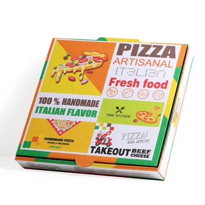 China Recycled Materials Hot Sale Custom Size Take Out Fast Food Packaging Paper Boxes Food Standard Pizza Paper Box for sale