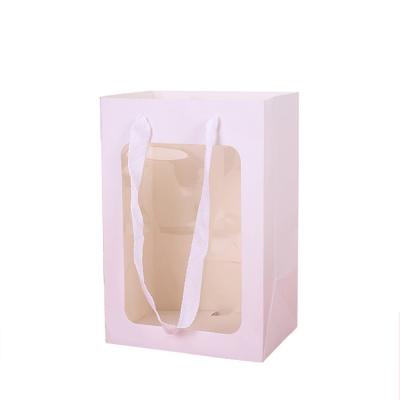 China Disposable Transparent Free Design Handles Giftbag Printable White Paper Custom Shopping Bag With Your Own Logo for sale