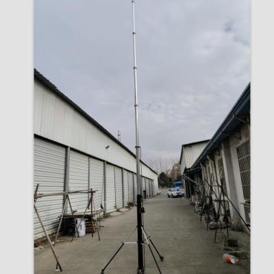 China Aufgehobener Fotomast 9m Endzone Kamera Mast Hand Druck nach oben 30 Ft Teleskop Antennenmast zu verkaufen