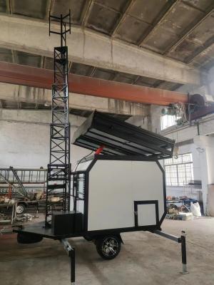 China Portable Telecommunications Tower With Shelter Hydraulic Tower 30m en venta