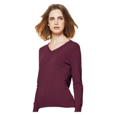 China 2017 Spring Women's Comfortable Anti-Shrink Deep V-Neckline Sweater for sale