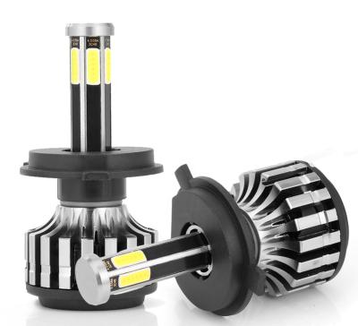 China Aluminum focos led auto headlight 6caras 6sides cob chip LED headlights for sale