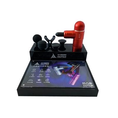 China Eco-friendly custom wholesale pespex retail store displays black acrylic counter holder for electric massage tools for sale