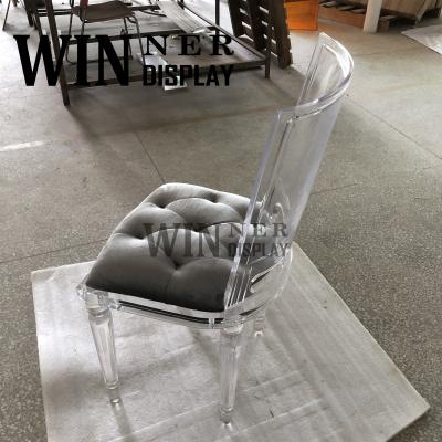 China High End Modern Transparent Acrylic Home Furniture Clear Acrylic Lucite Dining Chairs for sale