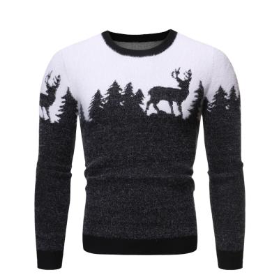 China Fawn Pullover Sweater Christmas Men's Casual Knitwear Breathable Plus Size Men's Sweater for sale