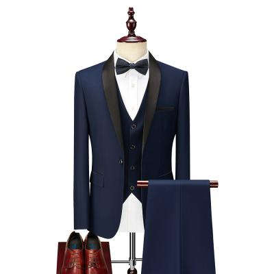 China Breathable Mens Suit Stage Suit&host Performance , Wedding Mens Three Piece Suit for sale