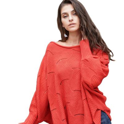 China Amazon Autumn And Winter New Loose Solid Color Sweater Breathable Sweater Round Neck Sweater Women for sale