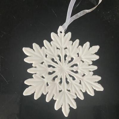 China White Porcelain Christmas Amazon Porcelain Ornament Ceramic Pendant for sale