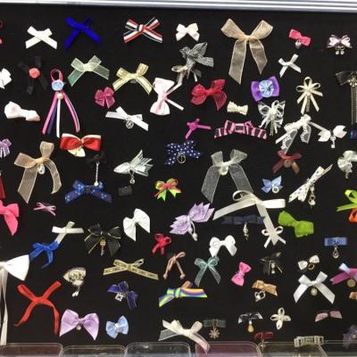 China Wholesale 1.8cm Cute Ribbon Underwear Mini Hangers Underwear Ribbon Wrap Bows for sale