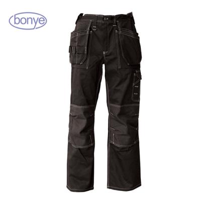 China 350gsm 100% cotton cordura strength in knee pads S~5XL high quality 100% cotton open pants with knee pads workwear pants for sale