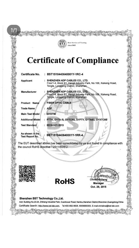 RoHS - Huizhou Adp Optical Communications Co., Ltd.