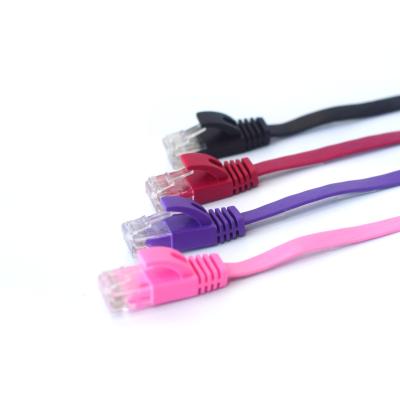 China Flat Telecommunication Cat6 Utp Patch Cord Cat6 Network Patch Lan Cable Conector Rj 45 Patch Cord Cat6 for sale