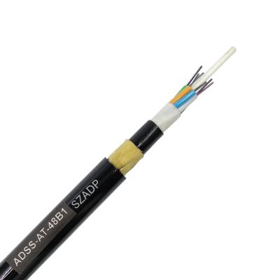 China Telecom Communication Adss Cable 1Km Price Drop Cable 1Km Outdoor Self-supporting Adss 24 Core Fiber Optic Fiber Optic Cable for sale