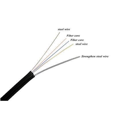 China FTTH SZADP 1 2 4 Core Drop Cable G652D/G657A 1Km Frp Kfrp Ftth Fiber Optic Fiber Optic Cable for sale