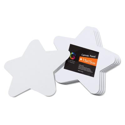 China Painting 6 Pcs/PK 15 * 15 China Star Shaped Professional Manufacture Stretched Boards Large White Canvas Panel for sale