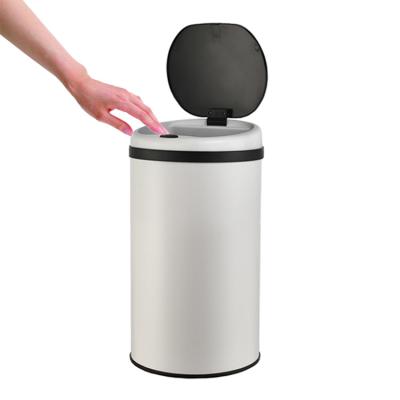 China Sustainable 30L manufacturer press button one touch waste recycling stainless steel garbage dust bin for sale