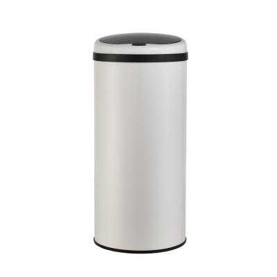 China Sustainable 42l household metal hand press button open indoor waste recycle bin for sale