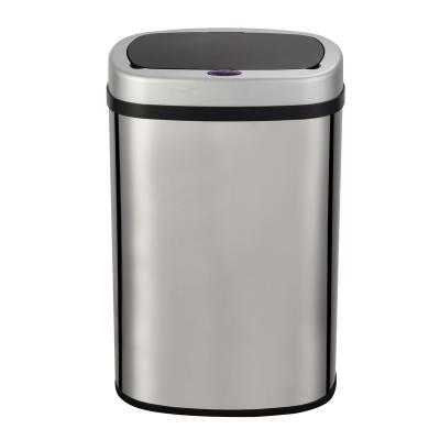 China 50L High Quality Oval Intelligent Automatic Touch Free Trash Can Waste Bins Smart Trash Can for sale