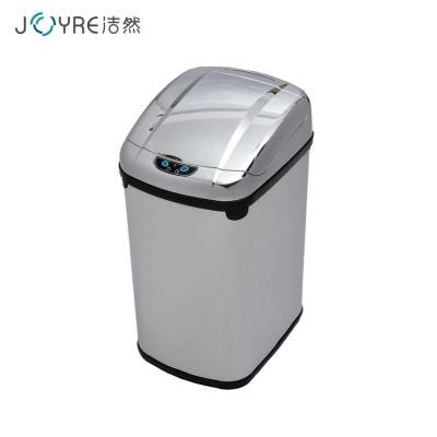 China Sustainable Square 30 Liter Auto Sensor Custom Stainless Steel Trash Can for sale