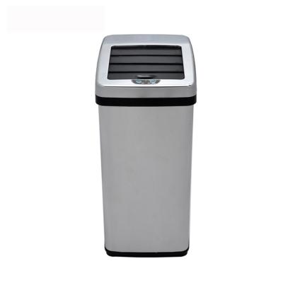 China Sustainable Home 30L Square Stainless Steel Smart Automatic Sensor Garbage Bin for sale