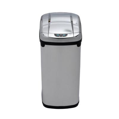 China Sustainable 42L Square Hospital Motion Sensor Stainless Steel Touchless Waste Bin for sale