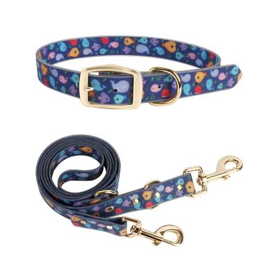 China Eco-friendly Nylon Silicone Recycled Collar Leash Durable Waterproof Soft Printing for sale