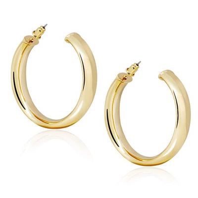 China Custom High Quality S925 Fashion Jewelry Large Sterling Silver Hoop Earrings for Women for sale