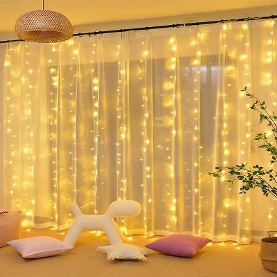 China New High Quality 300 Bright Or Normal Flashing Indoor And Outdoor LED Curtain Fairy Lights String for sale