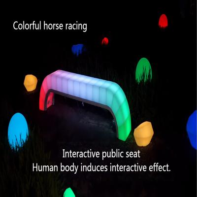 China EUROPEAN LED Bench Light Outdoor Park Interactive Light Chair for sale