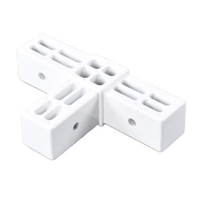 China Aluminum Die Casting Service Square Tube Connectors Aluminum Die Casting Three Way Corner High Quality Die Casting Parts With Powder Coating for sale