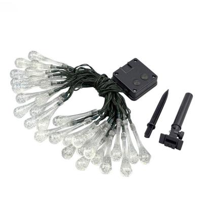 China Solar Outdoor Battery Light Christmas String Lights Waterdrop String Lights for sale