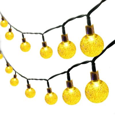 China Curtain light Outdoor Bubble Ball Anti-Crystal Ball Christmas Light Garden Decoration Light String for sale