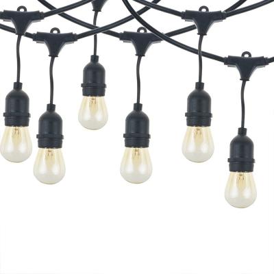 China String Light Outdoor Waterproof Christmas LED String Lights Commercial Grade Hanging Sockets String Lights for sale