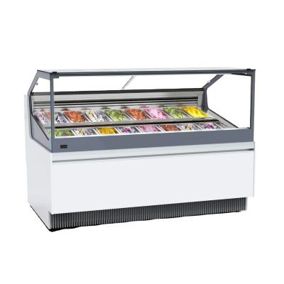 China Single-Temperature Ce Approved Italian Gelato Ice Cream Showcase Display Freezer / Ice Cream Dipping Cabinet For Ice Cream Shop for sale