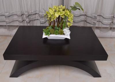 China Wooden Black Rectangle Coffee Table Contemporary Customized Living Room Furniture for sale