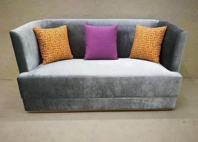 China Dark Grey Fabric Hotel Lobby Sofa / Fashion Sofa Three Upholstered Seat for sale