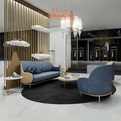 China Elegantes Wohnzimmer-Hotel-Lobby-Sofa mit metallhaltigem/3-Sitze- zu verkaufen