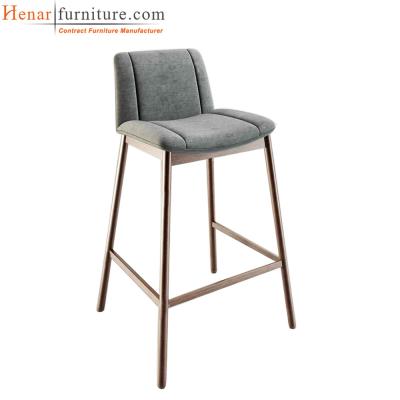 China Einfache Gewebe-Polsterungs-Hotel-Holzbein Citylight-Zähler-Höhe Barstools zu verkaufen