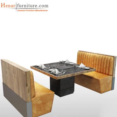 China Contemporary Fabric Restaurant Booth Furniture , Wooden Coffee Shop Booths for sale