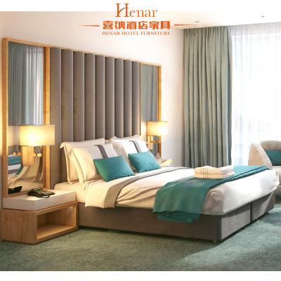 China Fábrica de madera de Foshan de los sistemas de dormitorio del hotel de los muebles del diseño del hotel moderno del Days Inn en venta