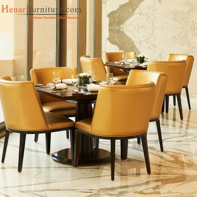 China Contemporary Upholstered Hotel Breakfast Room Furniture with Table and Chair for sale