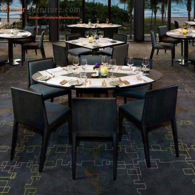 China Silla urbana del comedor del párroco de la tela del restaurante del estilo con las piernas de madera sólida en venta