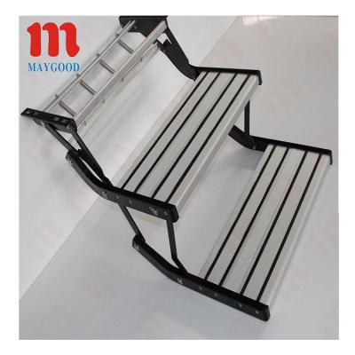 China MAYGOOD aluminum alloy hight quality rv aluminum stepper and double caravan steps for sale