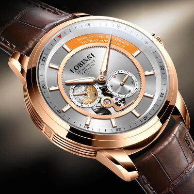 China Factory direct sales wholesale price custom logo high-end automatic mechanical watches water resistant LOBINNI men's wristwatches for men 9017 for sale